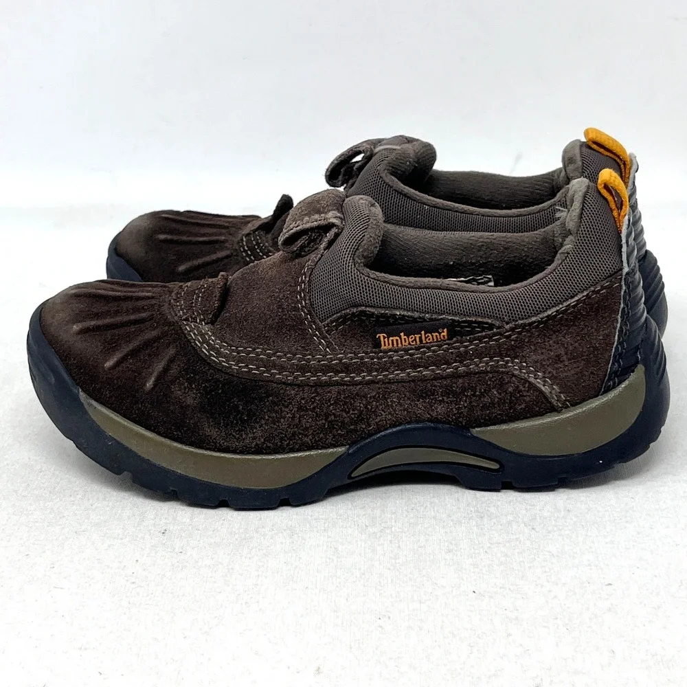 Timberland Toddler Kids Brown Suede Leather Slip On Shoes Sz 11 Gorpcore Preppy